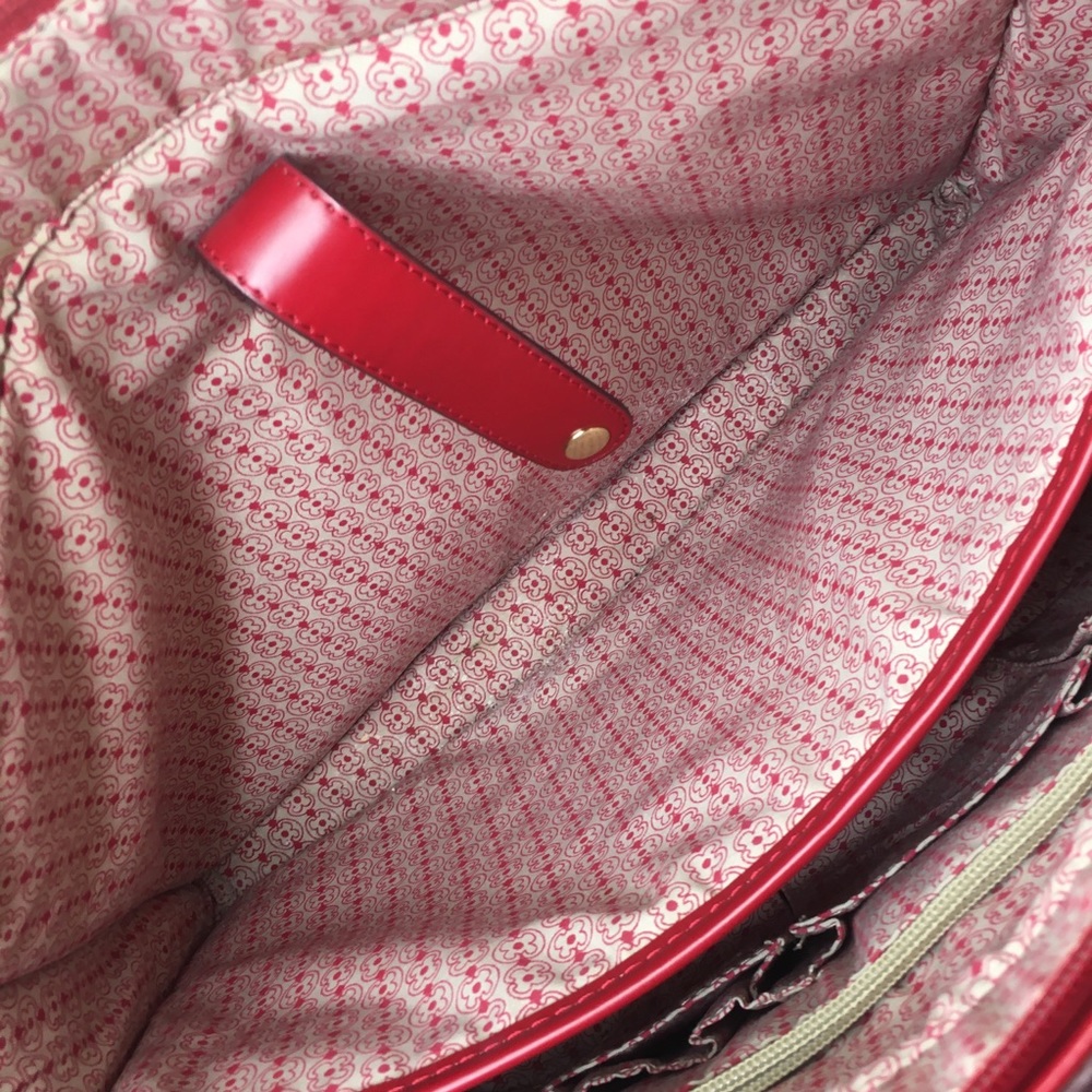 EMMA FOX Red Park Avenue Leather Tote - Picture 8 of 10